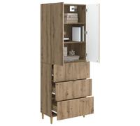 vidaXL Set di 2 armadi 66 x 34,5 x 90 cm in legno ingegneristico, set regolabile, mobili modulari, comodo, flessibile, stile per risparmiare spazio nella tua stanza