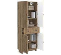 vidaXL Set di 2 armadi da 66 x 34,5 x 90 cm, in legno ingegneristico, set di mobili da giardino chic, sala da pranzo compatta, relax versatile per piccoli spazi e balconi