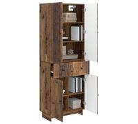 vidaXL Set di 2 armadi da 66 x 34,5 x 90 cm, in legno ingegneristico, set di mobili da giardino chic, sala da pranzo compatta, relax versatile per piccoli spazi e balconi