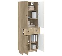 vidaXL Set di 2 armadi da 66 x 34,5 x 90 cm, in legno ingegneristico, set di mobili da giardino chic, sala da pranzo compatta, relax versatile per piccoli spazi e balconi