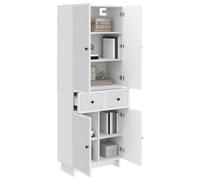 vidaXL Set di 2 armadi da 66 x 34,5 x 90 cm, in legno ingegneristico, set di mobili da giardino chic, sala da pranzo compatta, relax versatile per piccoli spazi e balconi