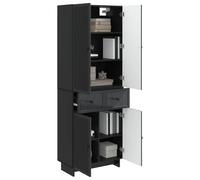 vidaXL Set di 2 armadi da 66 x 34,5 x 90 cm, in legno ingegneristico, set di mobili da giardino chic, sala da pranzo compatta, relax versatile per piccoli spazi e balconi