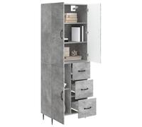 vidaXL Set di 2 armadi grigio cemento, 66 x 34,5 x 89,5 cm, mobili moderni, set modulare, lounge resistente alle intemperie, collezione per interni ed esterni