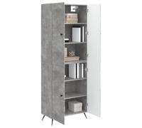 vidaXL Set di 2 armadi grigio cemento in legno di ingegneria, set di mobili da esterno eleganti, multifunzionali, per interni e compatti, personalizzabili per la vita moderna