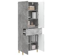 vidaXL Set di 2 armadi grigio cemento in legno di ingegneria, set di mobili versatile, sedie comode, giardino, stoccaggio pratico, camera adattabile