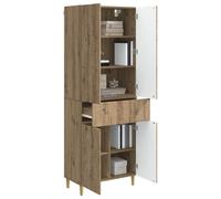 vidaXL Set di 2 armadi in legno di ingegneria, set di mobili versatile, sedie comode, giardino, stoccaggio pratico, camera adattabile