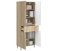 vidaXL Set di 2 armadi in legno di ingegneria, set di mobili versatile, sedie comode, giardino, stoccaggio pratico, camera adattabile