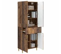 vidaXL Set di 2 armadi in legno invecchiato di ingegneria, set di mobili versatile, sedie comode, giardino, stoccaggio pratico, camera adattabile