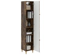 vidaXL Set di 2 armadi rettangolari per interni ed esterni, in legno di rovere affumicato, ideale per il relax e l'uso versatile