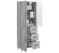 vidaXL Set di 2 armadi Sonoma grigio, 66 x 34,5 x 89,5 cm, mobili moderni, set modulare, lounge resistente alle intemperie, collezione per interni ed esterni