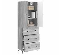 vidaXL Set di 2 armadi Sonoma grigio, 66 x 34,5 x 90 cm, armadio scorrevole compatto, mobile moderno per ufficio, pratico organizer per la casa