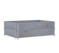 vidaXL Paretali per Pallet 2pz Grigi 120x80cm Legno Massello di Pino