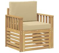 vidaXL Set di 2 divani da esterno in poliestere bianco e beige, divano moderno per esterni, mobile modulare, lounge resistente alle intemperie, seduta comoda per terrazza