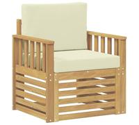 vidaXL Set di 2 divani da esterno in poliestere bianco e crema, divano moderno per esterni, mobile modulare, lounge resistente alle intemperie, seduta comoda per terrazza