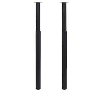 vidaXL Set di 2 gambe telescopiche per mobili, pezzi di ricambio, colore: nero