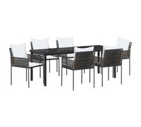 vidaXL Set di 2 sedie da Giardino con Cuscini Marroni. Il Design è Moderno e Perfetto per Esterni. Sono Fatte di polirattan e Acciaio, Ideali per Patio, Balcone, e Giardino. Fa Parte della collezion