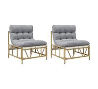 vidaXL Set di 2 Sedie Relax con Cuscino 60x80x71 cm Acciaio