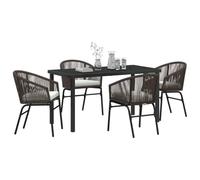 vidaXL Set di 2 sedie da giardino in polirattan marrone con cuscini, super resistenti alle intemperie. Mobili da patio moderni, ottimi per la disposizione dei posti a sedere. Perfetti per il terrazz