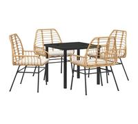 vidaXL Set di 2 sedie da Giardino in Rattan Sintetico Marrone con Cuscini Spessi. Leggere e perfette per ombrelloni, Ideali per Il Patio. Design Moderno per l'outdoor, perfette per la terrazza in es