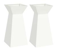 vidaXL Portavaso bianco in plastica, 35 x 35 x 73 cm