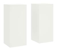 vidaXL Set di supporti per piante in metallo 2 | Robusti vasi esterni in acciaio laminato a freddo, design cubico perfetto per esposizione in giardino, dimensioni 24 x 24 x 55 cm ogni vaso