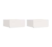vidaXL Comodino 2 pcs Bianco 39 x 34 x 16,5 cm Legno di pino massello