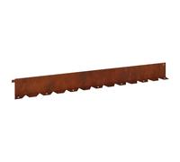 vidaXL Set di 20 bordi per prato in acciaio ruggine, 102 x 10 x 4 cm