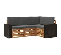 vidaXL Set di divani da esterno 4 pz Poliestere