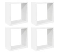 vidaXL Mensole da parete a cubo Set 4 pz 30x15x30 cm Bianco