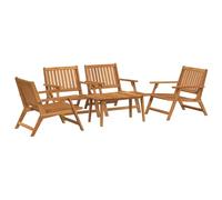 vidaXL Set di 5 sedili da giardino in legno massello di acacia