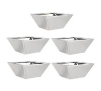 vidaXL Fioriere a Ciotola per Giardino 5 pz 35x35x15 cm Acciaio Inossidabile