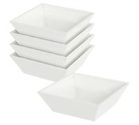 vidaXL Set di 5 vasi Metallici Quadrati Bianchi da 50 x 15 cm. Solo per Esterni, con Finitura Opaca in Acciaio Resistente. Sono un'elegante Decorazione per Il Giardino. L'assemblaggio Richiede Solo