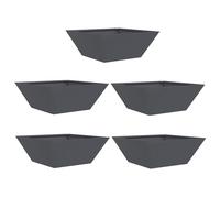vidaXL Set di 5 vasi Quadrati in plastica Antracite, per Uso Interno ed Esterno. Hanno Misure Medie di 40 x 15 cm, Sono Resistenti ai Raggi UV e Super durevoli. Hanno Un Design Moderno, Perfetti per