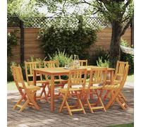 vidaXL Sedie da giardino pieghevoli, 8 pezzi, 36 x 46 x 86 cm, in legno di acacia massiccio
