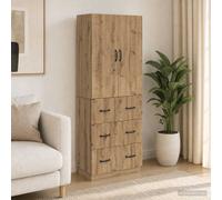 vidaXL Set di armadi 2 pcs Rovere Artigianale 66 x 34,5 x 87 cm