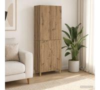 vidaXL Set di 2 armadi in rovere artigianale, 66 x 34,5 x 90 cm, set di mobili moderno, design modulare per soggiorno, patio, accogliente, essenziali funzionali per la casa