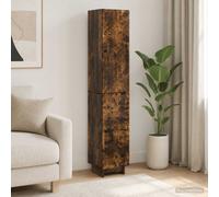 vidaXL Set di 2 armadi in rovere fumé 34,5 x 33 x 90 cm, set di mobili regolabili, soggiorno moderno, ufficio funzionale, comodo e contemporaneo