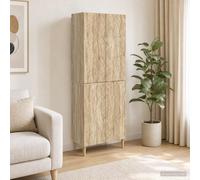 vidaXL Set di 2 armadi in rovere Sonoma in legno di ingegneria, set moderno per soggiorno, sedute comode, mobili flessibili per interni ed esterni, facile da mantenere