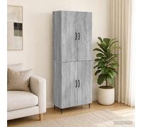vidaXL Set di 2 armadi Sonoma grigio, 66 x 34,5 x 89,5 cm, set di mobili convenienti, collezioni moderne, tavoli regolabili ergonomici per piccoli spazi