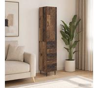 vidaXL Set di 2 armadi in legno anticato, 33 x 34,5 x 90 cm, armadio moderno, elegante soluzione portaoggetti, mobile versatile per organizzare la tua casa