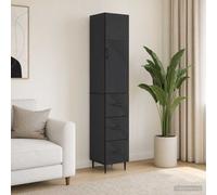 vidaXL Set di armadi 2 pz 33 x 34,5 x 90 cm Legno ingegnerizzato Nero