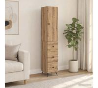 vidaXL Set di armadi 2 pz 34,5 x 34,5 x 90 cm Legno ingegnerizzato
