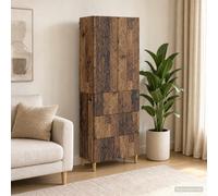 vidaXL Set di 2 armadi in legno anticato, 66 x 34,5 x 90 cm, armadio elegante, organizer moderno da ufficio, scaffale funzionale, mobile per soggiorno e molto altro ancora