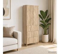 vidaXL Set di armadi 2 pz 66 x 34,5 x 90 cm Legno ingegnerizzato