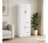 vidaXL Set di armadi 2 pz Bianco Lucido Legno ingegnerizzato