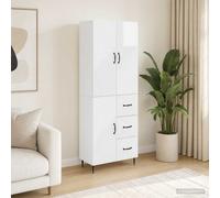 vidaXL Set di armadi 2 pz Bianco Lucido Legno ingegnerizzato