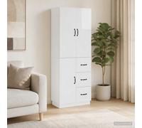 vidaXL Set di armadi 2 pz Bianco Lucido Legno ingegnerizzato