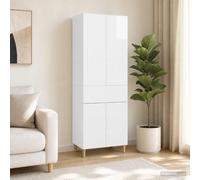 vidaXL Set di armadi 2 pz Bianco Lucido Legno ingegnerizzato