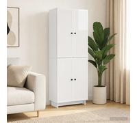 vidaXL Set di armadi 2 pz Bianco Lucido Legno ingegnerizzato