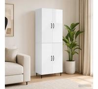 vidaXL Set di armadi 2 pz Bianco Lucido Legno ingegnerizzato